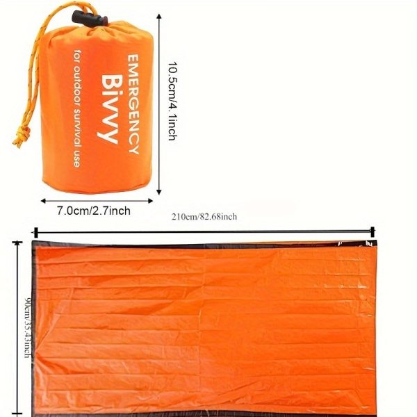 1pc/2pcs PE Insulated Sleeping Bag, Outdoor Emergency Sleeping Bag - 图片 3