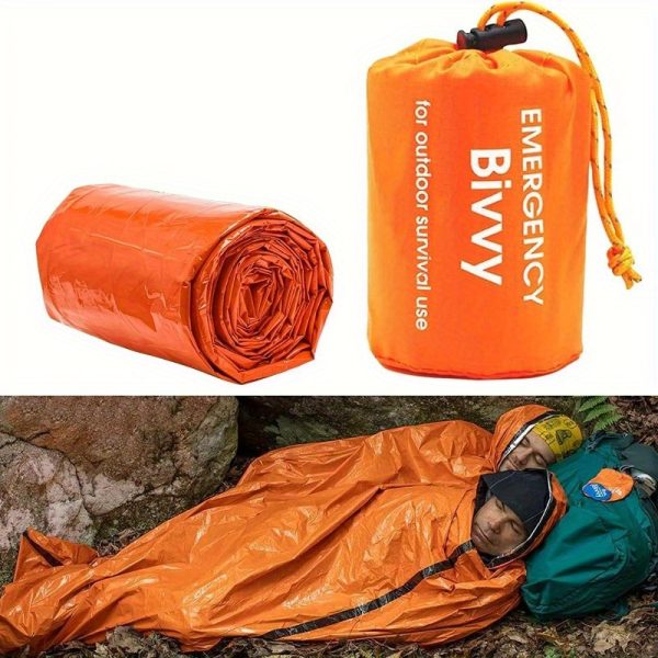 1pc/2pcs PE Insulated Sleeping Bag, Outdoor Emergency Sleeping Bag