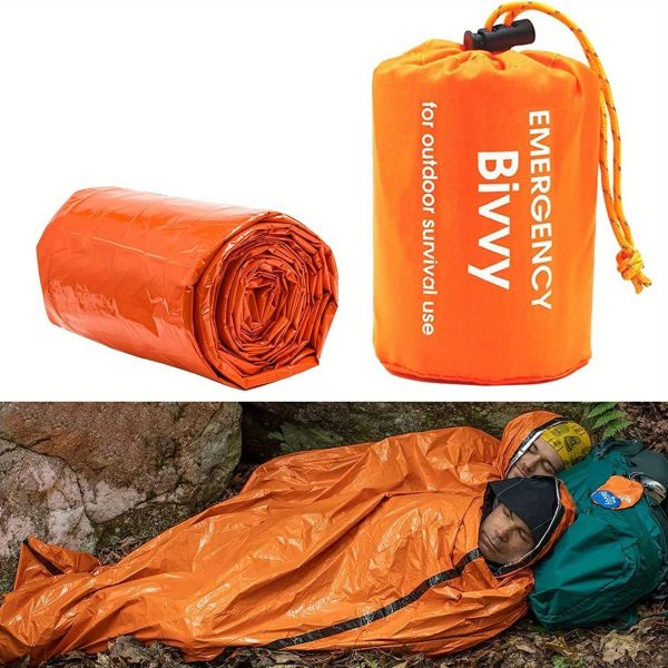 1pc/2pcs PE Insulated Sleeping Bag, Outdoor Emergency Sleeping Bag - 图片 6