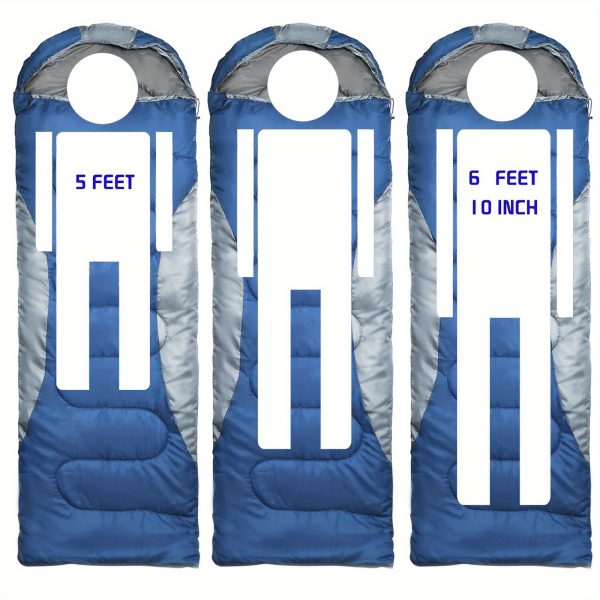 Ultra-Comfort 0°F Winter Sleeping Bag for Adults - Waterproof, Portable with Compression Sack & Envelope Hoodie | Ideal for Camping, Backpacking & All Seasons | Durable Polyester Fiber, Machine Washable - 图片 5