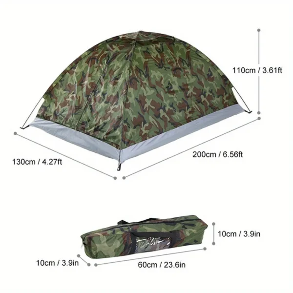 10'x30' Outdoor Camping Dome Tent Lightweight Waterproof Tent For 2-3 Person - 图片 4