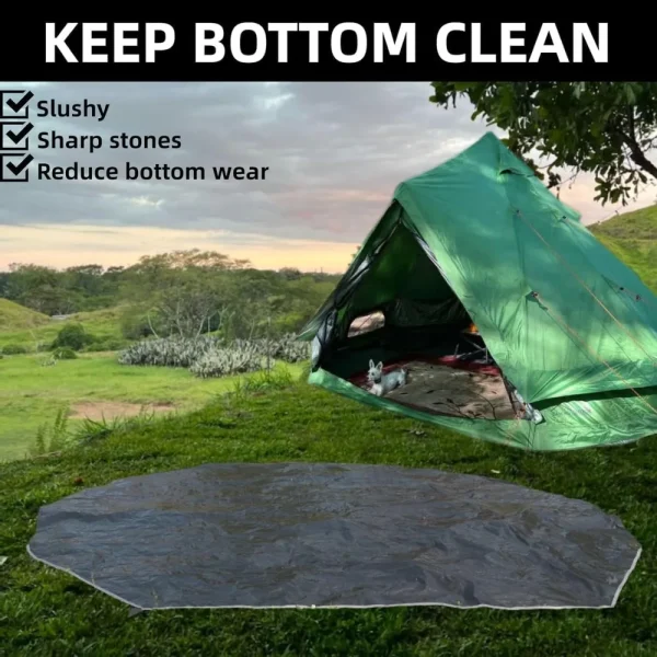 B1 4 Person Lightweight Yurt Tent UPF50+ Glamping Tent with Goundsheet Tarp, 24lbs Roomy 300D Oxford Waterproof Bell Tent - 图片 4