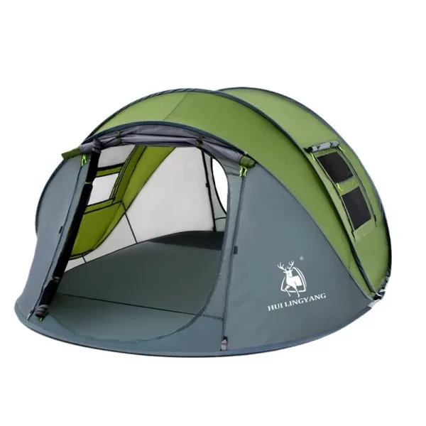 3-4 People Outdoor Throw Open Tent Automatic Pop Up Tents Waterproof Large Space Family Tent for Camping Hiking Tourist - 图片 2