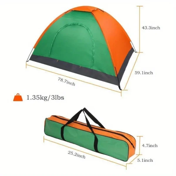 Camping Tent 2 Person Waterproof Outdoor Hiking Family Canopy Tents - 图片 4