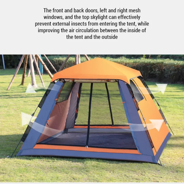 Outdoor Automatic Quick Open Tent Waterproof Camping Tent 3-4 Person Instant Setup Tent - 图片 4